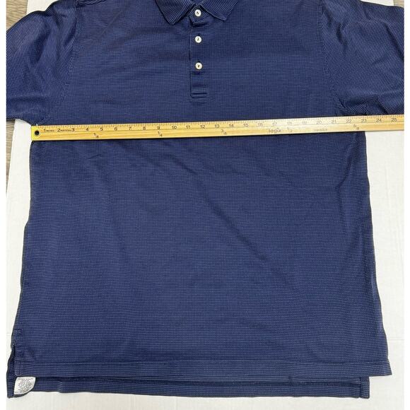 Peter Millar Men's Polo Blue with White Dots Size XL - Picture 5 of 6